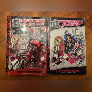 Monster High Ghoulfriends Forever & 'Til The End Book Lot By Daneshvari 2012